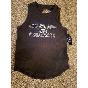NEW MLB Baseball Colorado Rockies Women's size‎ Medium Tank top Gray Purple!